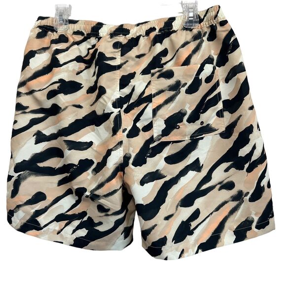Nanushka Kenan Hand-Painted Abstract Animal Swim Shorts Mens Size L - Picture 9 of 13